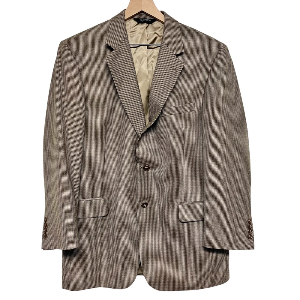 Jos. A Bank Mens Tan Brown Wool Blazer Size 41 Regular Suit Jacket